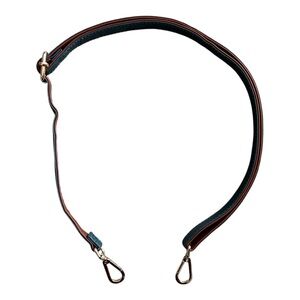 Two tone blue and burgundy replacement crossbody Accessory Strap gold hardware